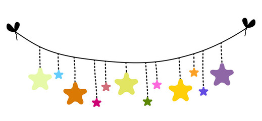 Leinwandbilder - Decorated flags, images of celebrations and festivals, curved lines make the overall composition dynamic and gentle.