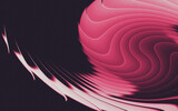 Pink wavy sphere abstract design futuristic background