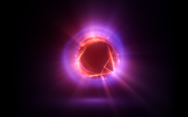 Wall Mural - glow swirl light effect. circular lens flare. abstract rotational lines. power energy element. lumin