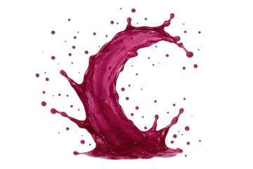 Poster - Pink liquid splashing and forming an arc against a transparent background, perfect for adding a dynamic and vibrant touch to various creative projects