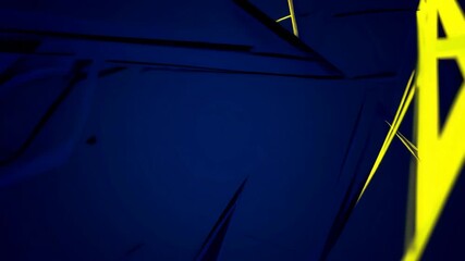 Wall Mural - abstract 3d dark blue background with a combination of luminous yellow overlap style graphic design 