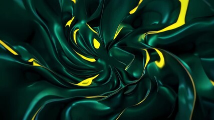Wall Mural - abstract 3d dark green background with a combination of luminous yellow overlap style graphic design