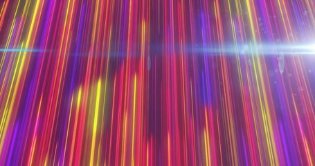 Poster - Creating dynamic abstract pattern, colorful vertical light streaks with bright highlights