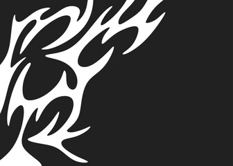 Poster - Abstract background with seamless wavy tribal pattern and with some copy space area