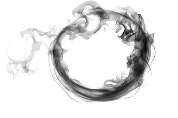 Poster - Ring of smoke isolated on a transparent background showcasing swirling patterns and delicate textures in an elegant formation