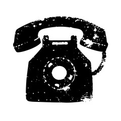 Poster - Vintage telephone isolated on white background