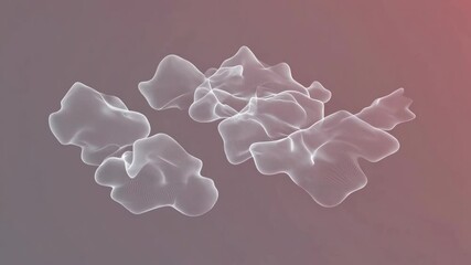 Wall Mural - abstract illustration, landscape painting, abstract art aesthetics presented in translucent cloud do