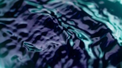 Wall Mural - Abstract pool water surface in dark indigo and teal, soft halo lights and ripples, stylized dreamy background for elegant tropical flyer. subtle blur and shimmer