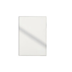 Wall Mural - A clean white rectangular panel with a subtle diagonal shadow isolated on transparent background