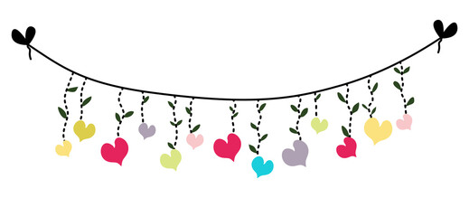 Leinwandbilder - Decorated flags, images of celebrations and festivals, curved lines make the overall composition dynamic and gentle.