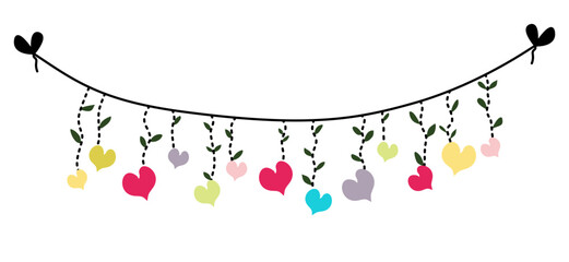 Leinwandbilder - Decorated flags, images of celebrations and festivals, curved lines make the overall composition dynamic and gentle.