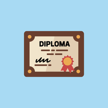 Diploma certificate icon vector illustration