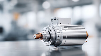 Poster - Precision machined metal component. Symbolizes engineering, manufacturing, and innovation. Ideal for technology, industry or progress concepts.