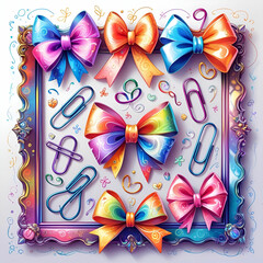 Fototapete - A digital doodle bursts with random squiggles, colorful blobs, abstract forms, and playful