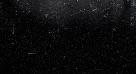 Poster - Dust and Scratches Overlay for Vintage Effects, Dark Background with Grainy Noise Texture for Creative Projects
