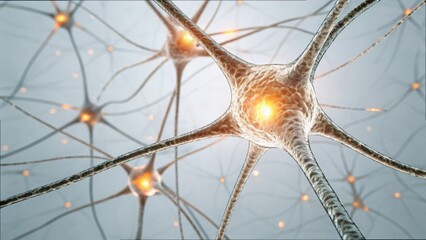 Aufkleber - Glowing Neurons with Synapses in a Regenerative Visual Display