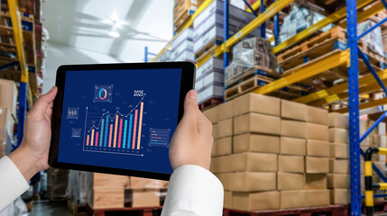 Poster - Business data dashboard provide business intelligence analytic for marketing strategy planning brisk with big data set to analyze customer demands and foreseeing business future