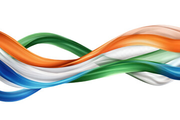 Poster - Elegant flowing ribbons showcase vibrant colors representing unity and celebration, creating a dynamic visual effect that captures attention and inspires creativity in artistic design