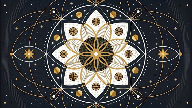 abstract composition of a space based symmetrical