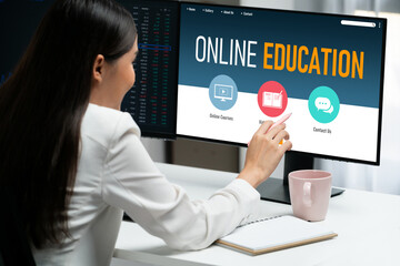 Poster - E-learning website with brisk sofware for student to study online on the internet network