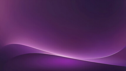 Poster - Elegant purple abstract background with soft glowing light and flowing curves