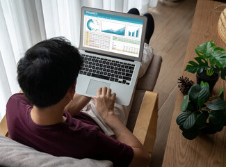 Poster - Spreadsheet document information financial startup concept. data and graphs in spreadsheet documents for online analysis project dashboard accounting digital snugly