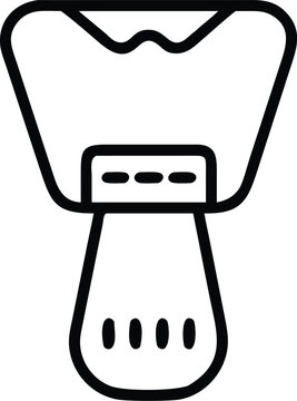 Vector Illustration of a Scanner Icon Outline Style, No Fill, EPS Format