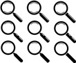 © FreeSoulProduction - vector magnifying glass icon set isolated on white background. black glass magnifier search symbol. zoom loupe for research illustrations