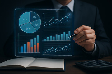 Poster - Business analytics dashboard financial data analysis and reporting for strategic planning growth 100