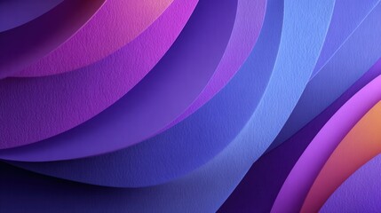 Poster - Abstract purple and blue paper layers create a smooth, flowing, wavy background suitable for presentations, graphic design, and website headers