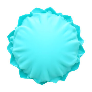 Abstract Cyan Sphere with Flowing Organic Textures and Gentle Ripples