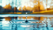 © ArtShop - A drop of water falls into a body of water, creating a ripple effect