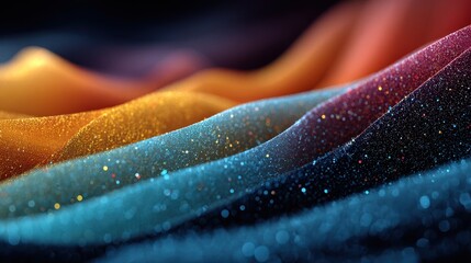 Fototapete - Abstract colorful layers creating depth and texture for use as a backdrop