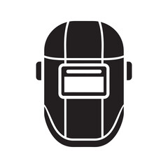 Poster - Welding mask icon a safety device that protects the eyes and face from sparks and radiation during welding and industrial fabrication tasks vector solid glyph icon