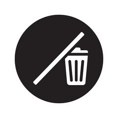 Aufkleber - no littering sign a prohibition symbol for environmental protection and cleanliness indicating do no