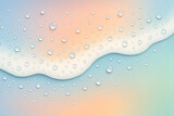 Kolorowe tło z kroplami wody i delikatnymi odcieniami pastelowymi