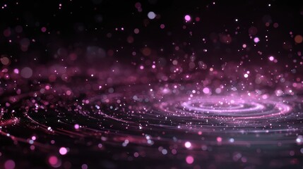 Poster - Sparkling light trails with bokeh effect on dark background create a festive and magical feeling with pink and blue glowing lights