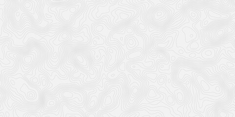 Aufkleber - White topographic map pattern with contour lines showing elevation and terrain variations in a clean style showcases an abstract, seamless pattern of flowing, delicate lines  pure white background.