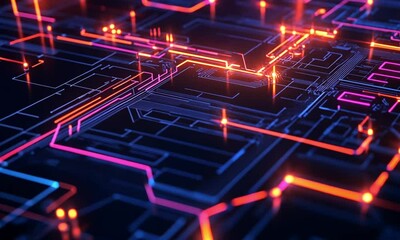 Poster - Abstract circuit board