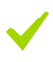 Poster - Bright Green Check Mark Icon on Transparent Background A Clear and Concise Symbol for Completion Approval and Positive Confirmation in Digital Designs
