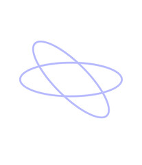 Poster - Light Blue Intersecting Ellipses on Transparent Backdrop A Modern Abstract Design Element for Creative Projects and Visual Presentations, Clean and Minimalist