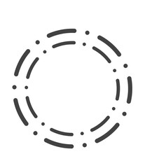 Poster - Circular Burst Design with Dashed Lines and Dots on Transparent Backdrop for Modern Graphics and Creative Projects, Ideal for Digital Art