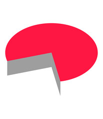 Poster - Isometric Pie Chart Diagram with Missing Slice on Transparent Backdrop, Representing Data Analysis and Statistical Information in a Modern and Visually Clear Style
