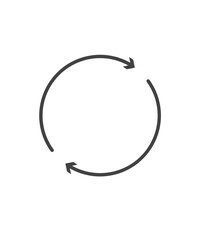 Poster - Circular Arrow Rotation Symbol on Transparent Background for Web Design and User Interface Elements, Representing Refresh, Reload, or Continuous Process in Applications