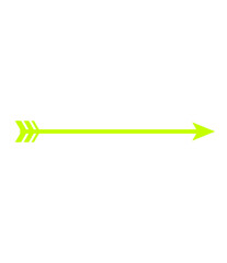 Poster - Precision Trajectory A Neon Green Arrow with Detailed Fletching on a Transparent Background for Emphasizing Direction and Accuracy in Design and Informational Graphics