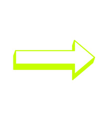 Poster - Navigating the Digital Landscape A Neon Green Arrow Pointing Right on Transparent Backdrop for Modern Design Projects and User Interface Enhancements, Guiding the Way Forward