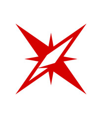 Poster - Abstract Red Starburst Explosion on Transparent Backdrop A Dynamic Graphic Element for Modern Designs and Creative Projects with Bold Visual Impact and Energy