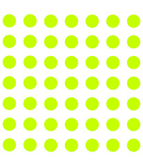 Poster - Uniform Array of Chartreuse Circles on Transparent Field A Versatile Pattern for Modern Designs and Creative Projects with a Clean and Organized Aesthetic