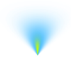 Poster - Dynamic Light Burst Effect with Cyan and Yellow Hues on Transparent Backdrop, Ideal for Adding a Vibrant and Energetic Touch to Digital Art and Design Projects