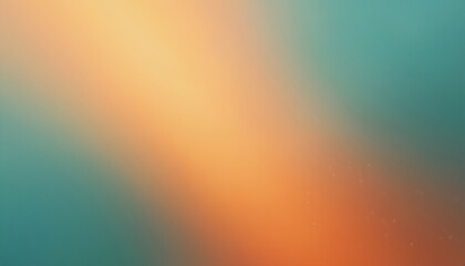 Poster - Abstract gradient background in orange and turquoise colors. Smooth soft blurred design template. Modern minimal style background for presentation. Warm web design background for banner or wallpaper.